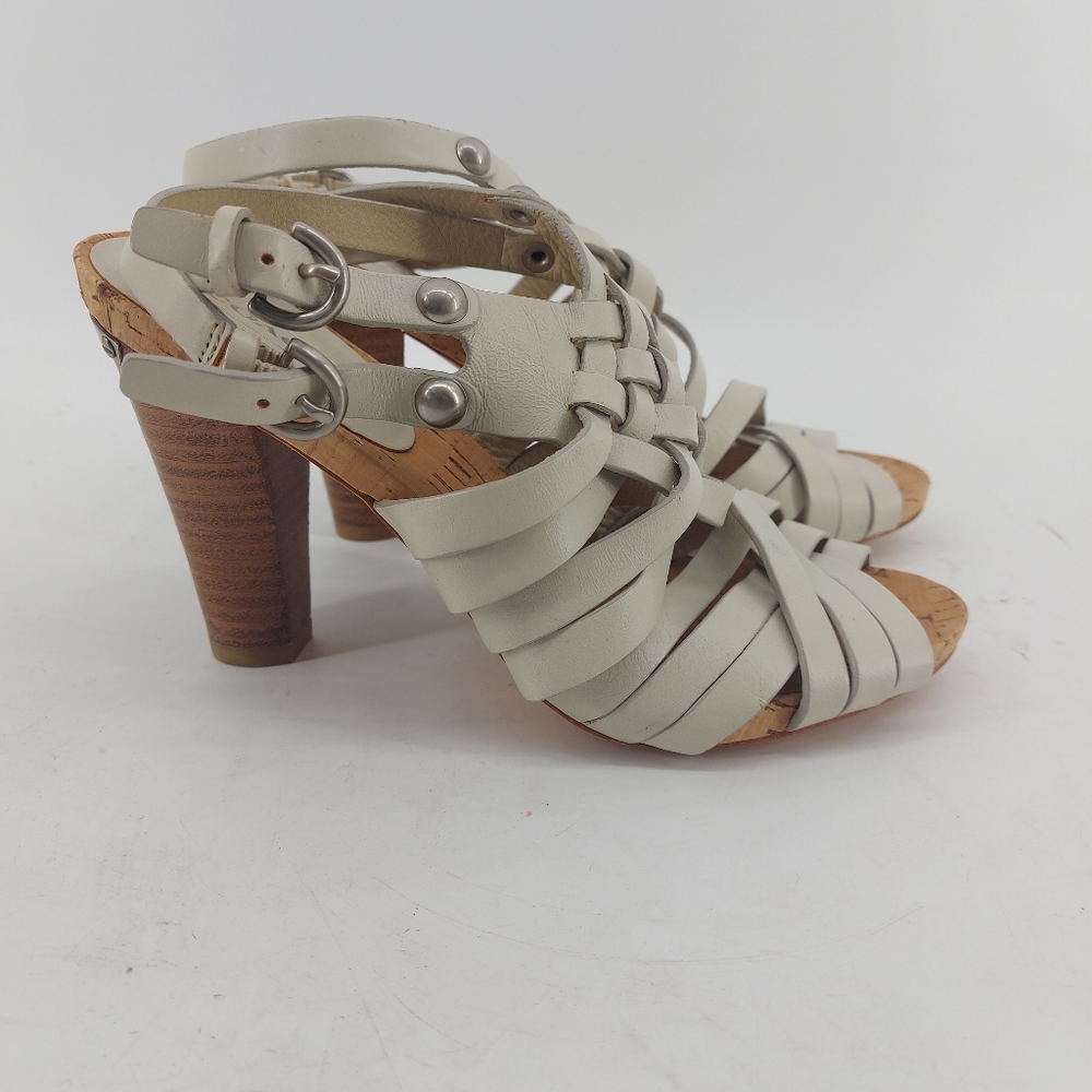 Coach Adrienn Vachetta Leather Heeled Sandals Size 6.5